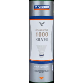 Badmintonbälle Victor Nylon Shuttle 1000 Silver - White 6 St.