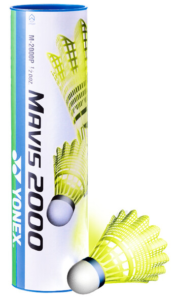 12 Stück YONEX Mavis 350 Nylon Badmintonball Federball gelb/blau -NEU 
