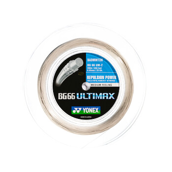 Badmintonsaite Yonex BG 66 Ultimax White (0,65 mm) - Rolle 200 m