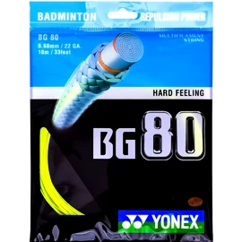 Badmintonsaite Yonex Micron BG80 Yellow 10m (0.68 mm)