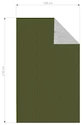 Biwak Alu-Folie Cattara isothermische Folie SOS grün 210x130cm