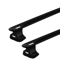 Dachträger Thule mit EVO WingBar Black Chrysler Town & Country 5-T MPV Normales Dach 00-05
