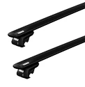 Dachträger Thule mit EVO WingBar Black Chrysler Voyager 5-T MPV Dachreling 08-21