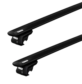 Dachträger Thule mit EVO WingBar Black Fiat Panda 3-T Hatchback Dachreling 00-02