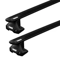 Dachträger Thule mit EVO WingBar Black Ford Ranger (T6) 4-T Double-cab Normales Dach 11-22