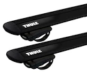 Dachträger Thule mit EVO WingBar Black Toyota Avensis 5-T Estate Dachreling 01-02