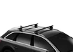 Dachträger Thule mit EVO WingBar Black Vauxhall Astra Sports Tourer 5-T Estate Bündige Schienen 10-15