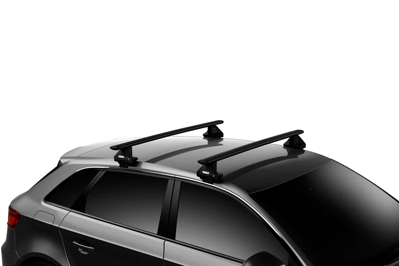 Dachträger Thule mit EVO WingBar Black Volvo C40 Recharge 5-T SUV Normales Dach 22-24