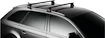 Dachträger Thule mit WingBar Black Dodge Ram 3500 4-T Double-cab Normales Dach 02-09