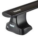 Dachträger Thule mit WingBar Black Dodge Ram 3500 4-T Double-cab Normales Dach 02-09