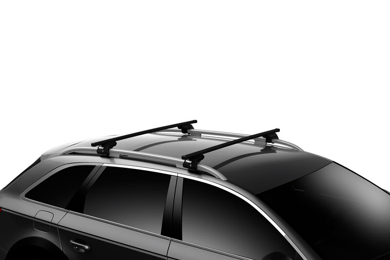 Dachträger Thule mit SquareBar VOLKSWAGEN Touareg 5-T SUV Dachreling 10-18