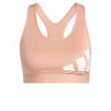 Damen adidas Believe This Medium Support Workout-BH Logo Ambient Blush