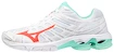 Damen Hallenschuhe Mizuno  Wave Voltage White/Fiery Coral
