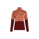 Damen Hoodie Icebreaker Merino 400 RealFleece Descender LS Z Cedar Wood/Port/Cb S