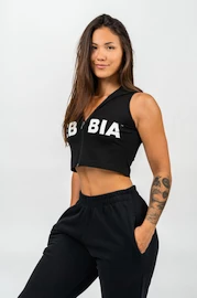 Damen Hoodie Nebbia MUSCLE MOMMY Sleeveless Zip-Up Hoodie 258 black