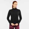 Damen Hoodie Salomon  Outrack Full Zip Mid Black