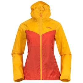 Damen Jacke Bergans Microlight W Jacket Brick/Light Golden Yellow