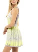 Damen Kleid Lucky in Love  Pleat Wave Dress Neon Yellow