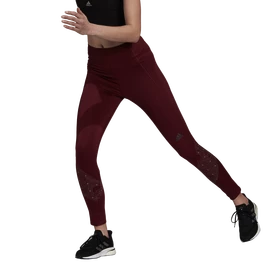 Damen Leggins adidas Own The Run Radically Reflective 7/8 Tights Shadow Red