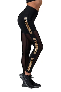 Damen Leggins Nebbia Intense Gold Mesh leggings 829 black XS