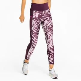 Damen Leggins Puma Run 5K Graphic High Waist 7/8 Tight Grape Wine