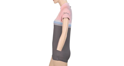 Damen-Radtrikot Sensor  Cyklo Summer Stripe Grey/Pink XL