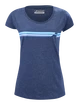 Damen T-Shirt Babolat  Exercise Stripes Tee Estate Blue