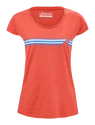 Damen T-Shirt Babolat  Exercise Stripes Tee Poppy Red