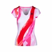 Damen T-Shirt BIDI BADU Bella 2.0 Tech V-Neck Tee White/Red