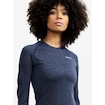 Damen T-Shirt Craft  Dry Active Comfort LS Navy Blue