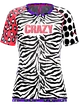Damen T-Shirt Crazy Idea  Mountain Flash Black/Zebra