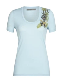 Damen T-Shirt Icebreaker Tech Lite II SS Scoop Tee Fabulous Fer Haze