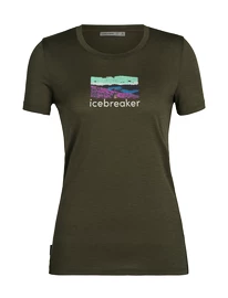 Damen T-Shirt Icebreaker Tech Lite II SS Tee Trailhead Loden