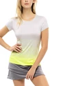 Damen T-Shirt Lucky in Love  Turn Up The Pleat Neon Yellow