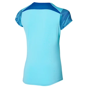 Damen T-Shirt Mizuno  Charge Printed Tee  Blue Glow M
