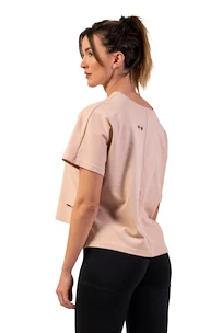 Damen T-Shirt Nebbia  Organic Cotton Loose Fit “The Minimalist” Crop Top 417 salmon