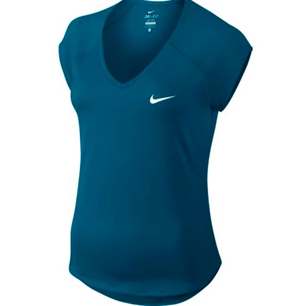Damen T Shirt Nike Court Pure Tennis Top Turquise Sportega
