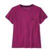 Damen T-Shirt Patagonia  P-6 Logo Responsibili Star Pink