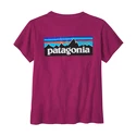 Damen T-Shirt Patagonia  P-6 Logo Responsibili Star Pink
