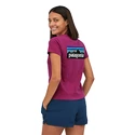 Damen T-Shirt Patagonia  P-6 Logo Responsibili Star Pink