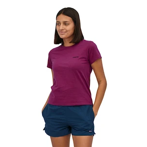 Damen T-Shirt Patagonia  P-6 Logo Responsibili Star Pink