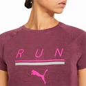 Damen T-Shirt Puma  Run 5K Logo Tee Grape Wine