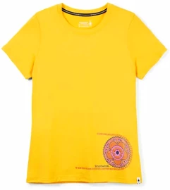 Damen T-Shirt Smartwool Merino Sport 150 Crankset Short Sleeve Mango Sorbet