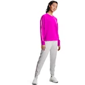 Damen T-Shirt Under Armour Rival Terry Taped Crew rosa