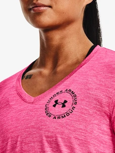 Damen T-Shirt Under Armour  Tech Twist LC Crest SSV-PNK XS