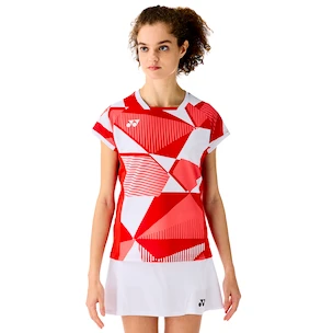 Damen T-Shirt Yonex  Women's Crew Neck Shirt 20850 Tango Red