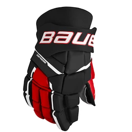 Eishockeyhandschuhe Bauer Supreme M3 Black/Red Intermediate