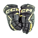 Eishockeyhandschuhe CCM JetSpeed FT6 Black/Sunflower Junior 10 Zoll