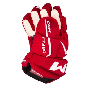 Eishockeyhandschuhe CCM JetSpeed FT680 Red/White Junior 11 Zoll