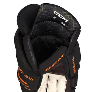 Eishockeyhandschuhe CCM Tacks XF 80 Black/Orange Senior 15 Zoll
